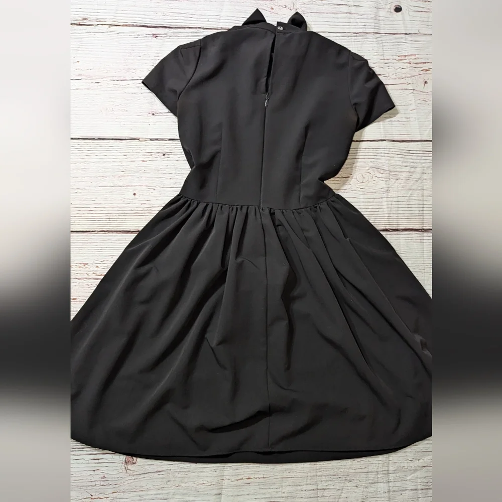 Deandri Removable Collar Black Dress Large READ - Picture 4 of 9